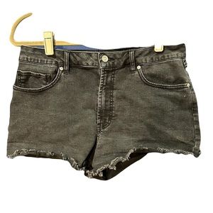 Rewash High Rise Black Denim Jean Shorts 13/31